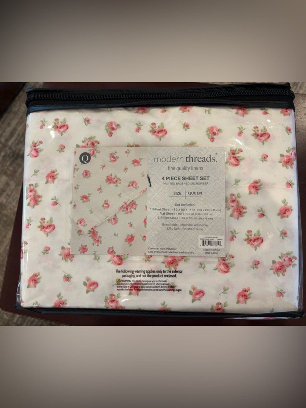 Modern Threads Queen Sheet Set in Pink Floral